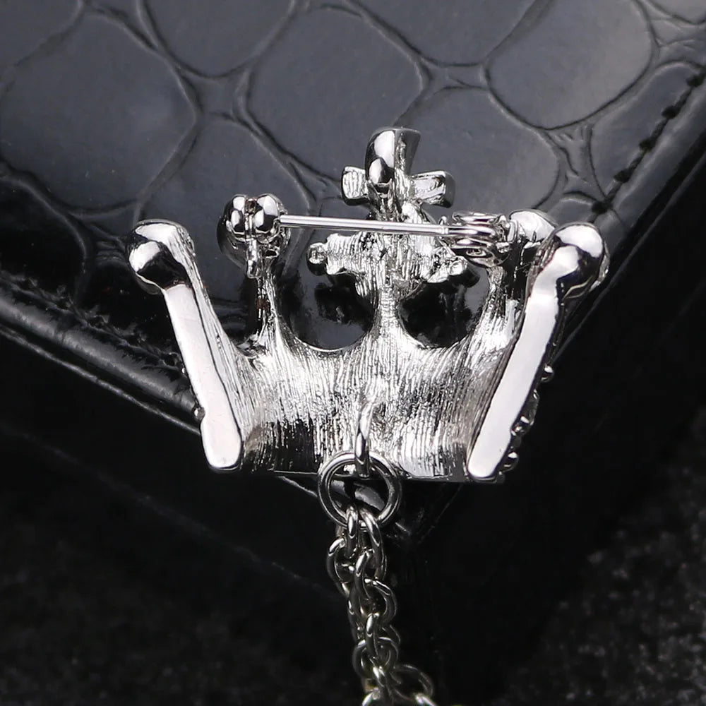 Crown Brooch British Style For Men