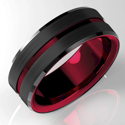 Red Stainless Steel Ring