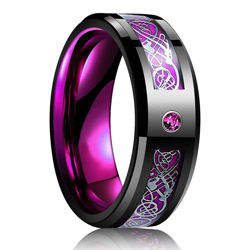 Purple Stainless Steal Ring