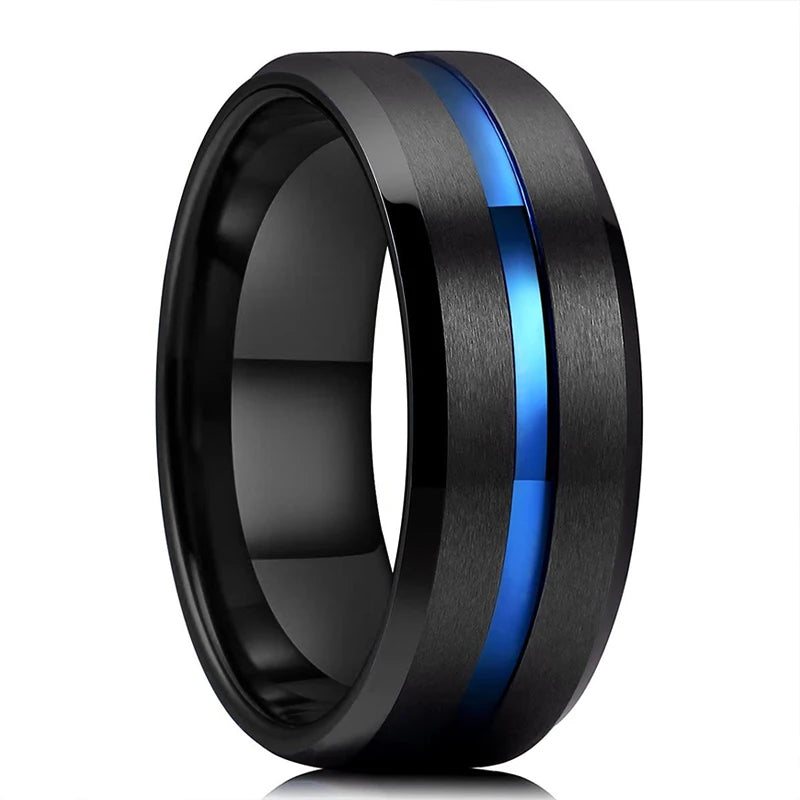 Blue Stainless Steal Ring