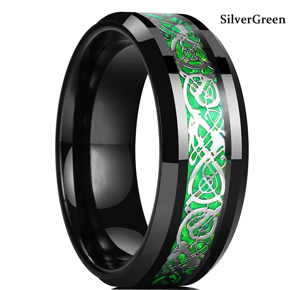 Green Stainless Steal Ring