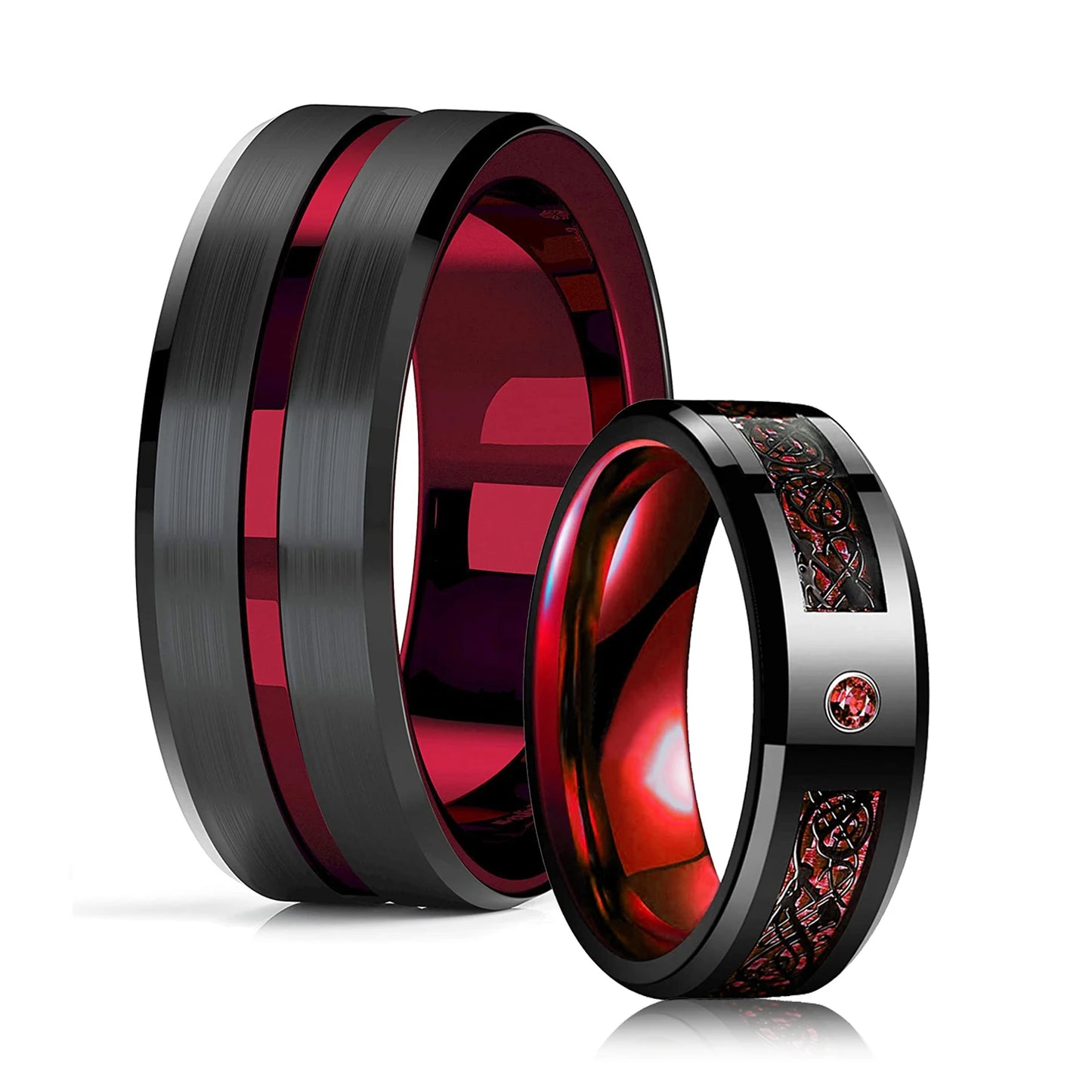 Red Stainless Steel Ring