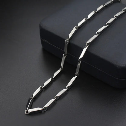 Titanium Steel Melon Chain Necklace