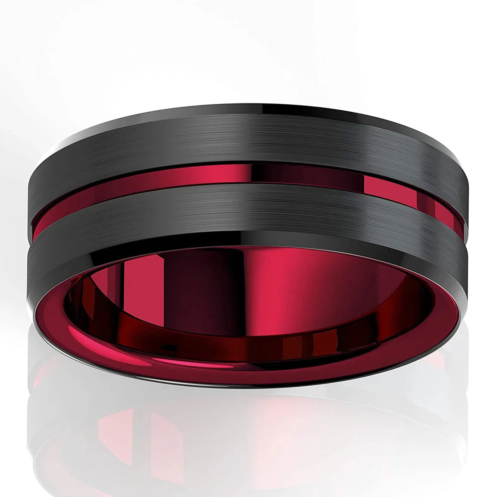 Red Stainless Steel Ring