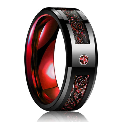 Red Stainless Steel Ring