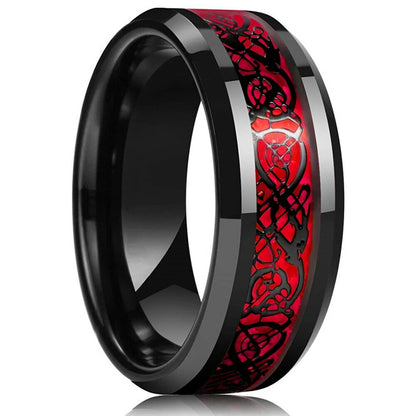 Red Stainless Steel Ring