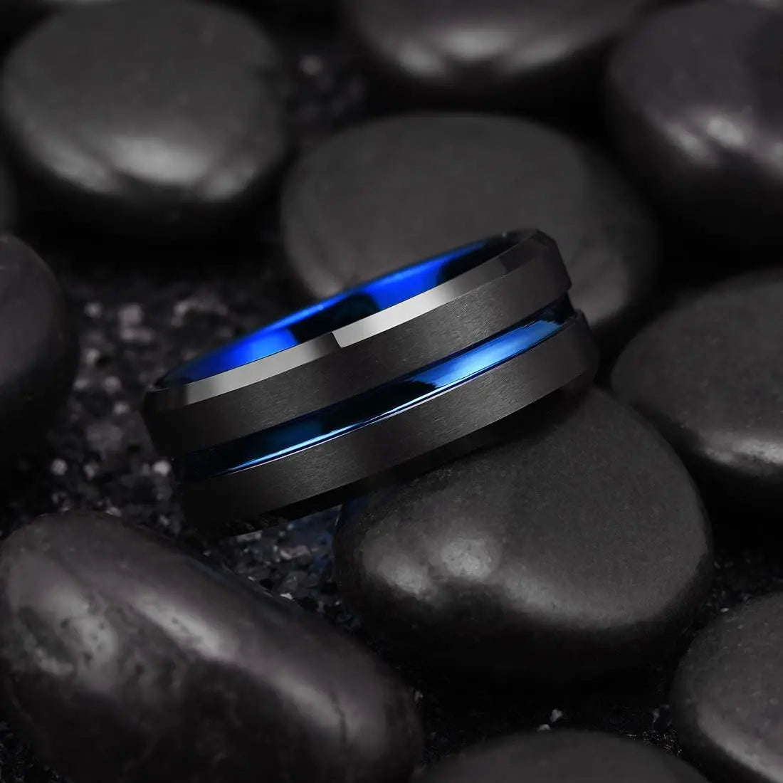 Blue Stainless Steal Ring