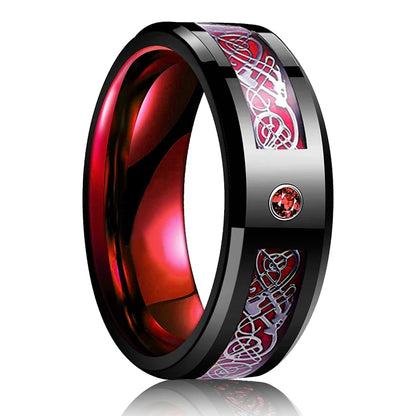 Red Stainless Steel Ring