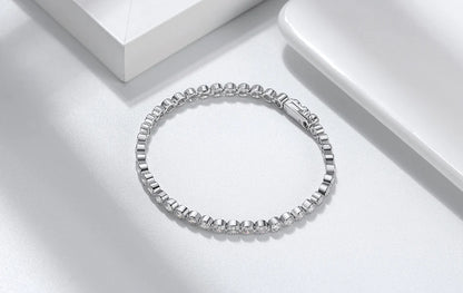 925 Sterling Silver Tennis Chain Bracelet