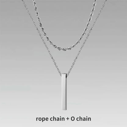 Mens Vertical Bar Necklaces For Men