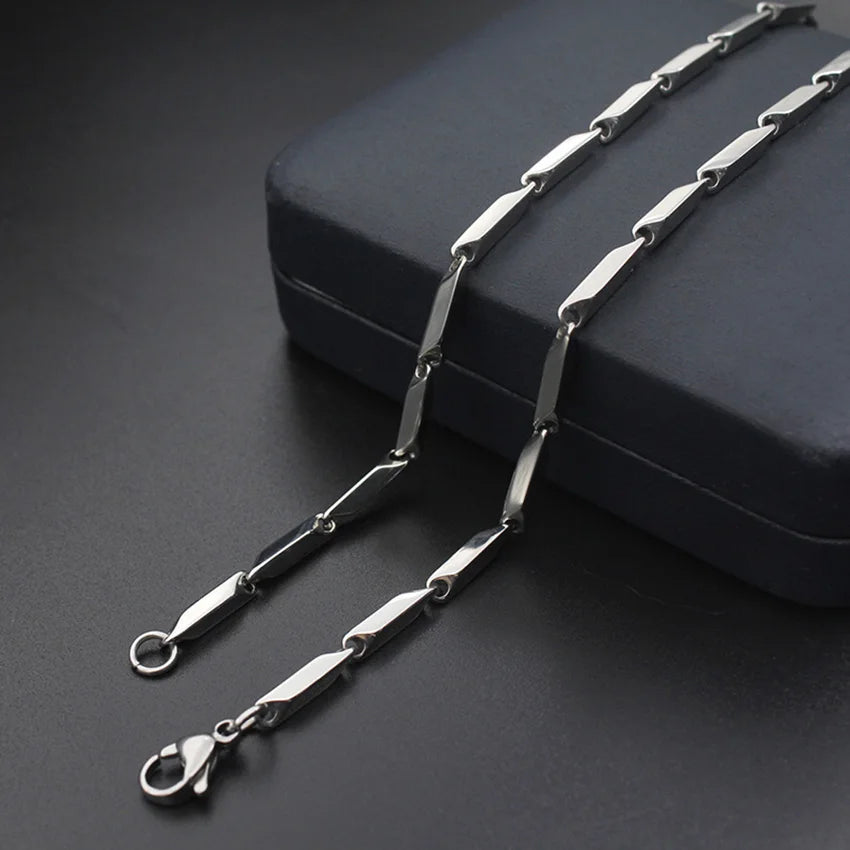 Titanium Steel Melon Chain Necklace