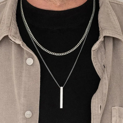 Mens Vertical Bar Necklaces For Men