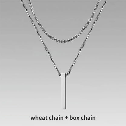 Mens Vertical Bar Necklaces For Men