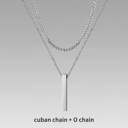 Mens Vertical Bar Necklaces For Men