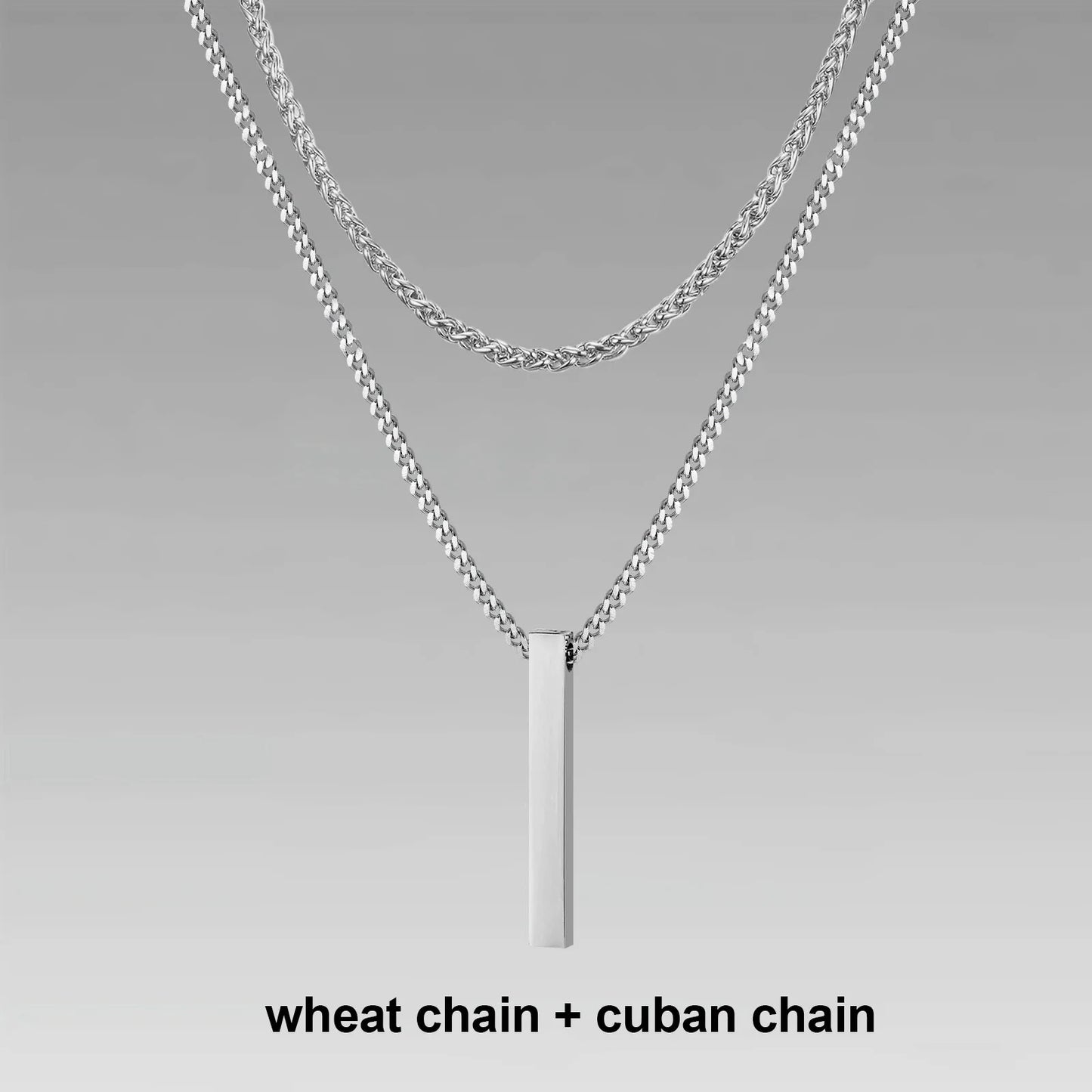 Mens Vertical Bar Necklaces For Men