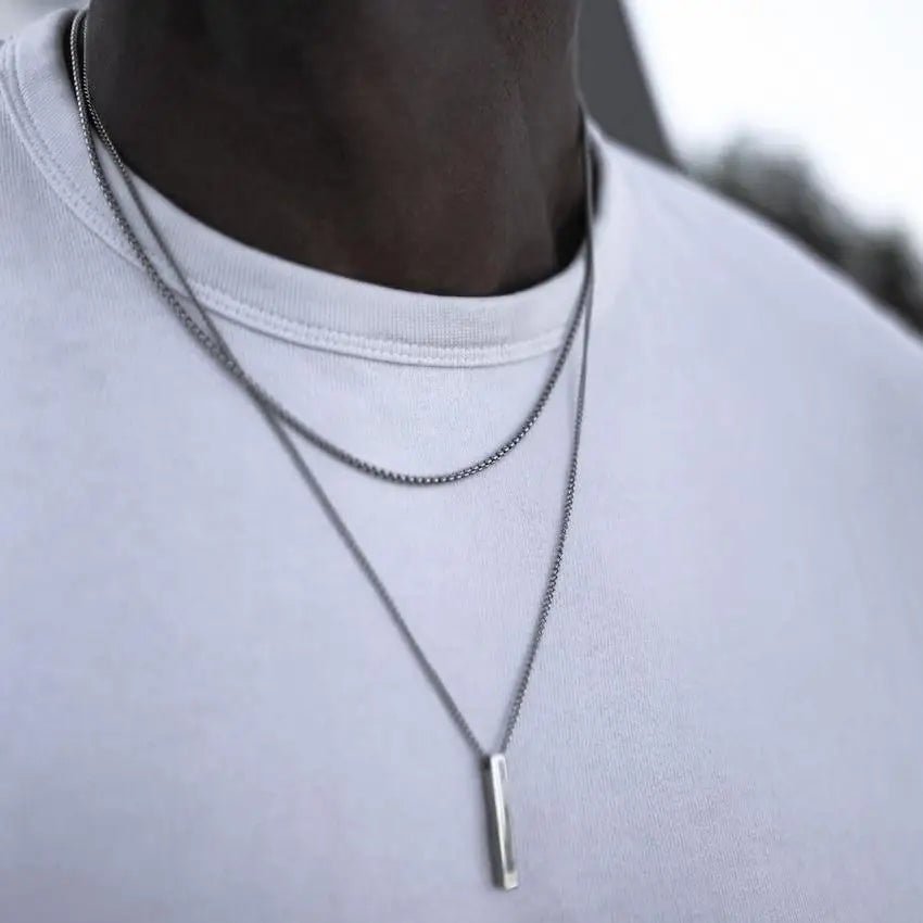 Mens Vertical Bar Necklaces For Men