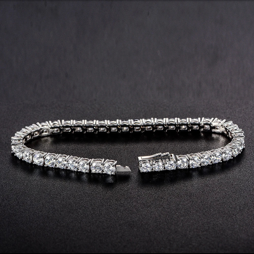 925 Sterling Silver Tennis Chain Bracelet