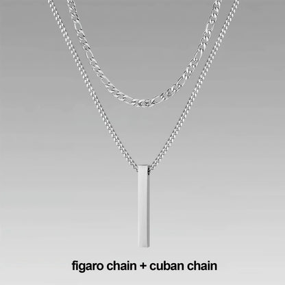 Mens Vertical Bar Necklaces For Men