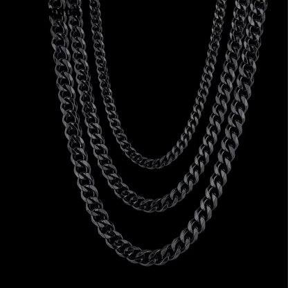 Stainless Steel Cuban Curb Link Chain Necklace for Men