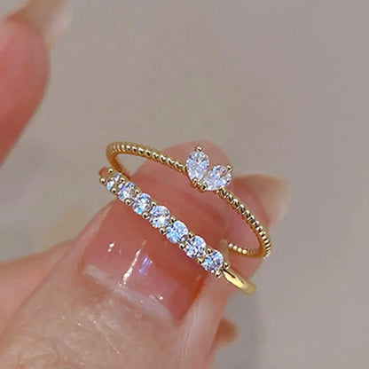 Luxury Zircon Heart Rings for Women