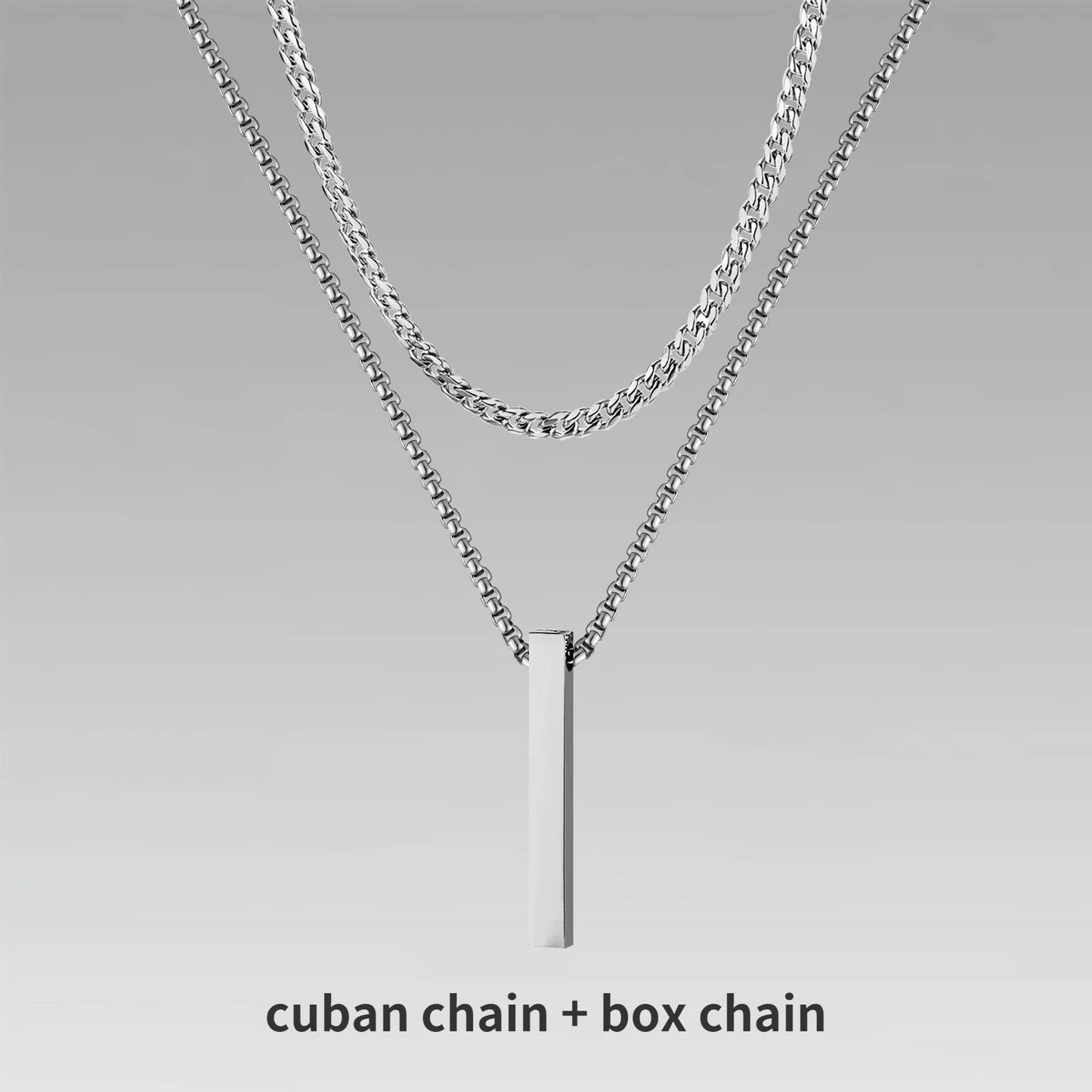 Mens Vertical Bar Necklaces For Men