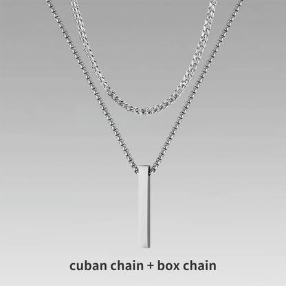 Mens Vertical Bar Necklaces For Men