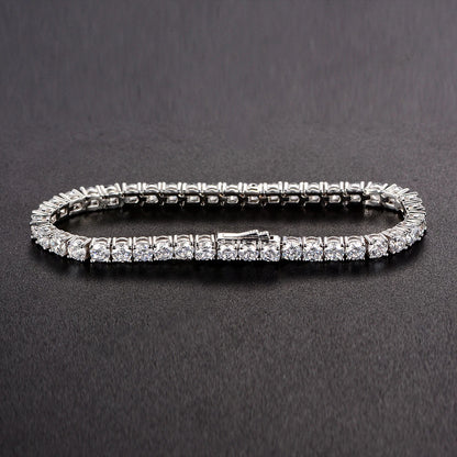 925 Sterling Silver Tennis Chain Bracelet